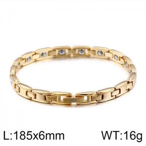 Stainless Steel Gold-plating Bracelet - KB100097-K