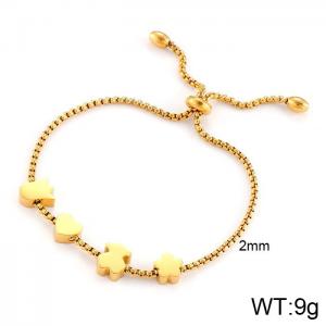 Stainless Steel Gold-plating Bracelet - KB100266-K