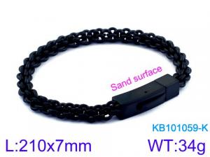 Stainless Steel Black-plating Bracelet - KB101059-K
