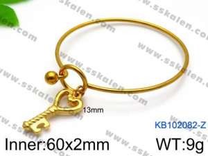 Stainless Steel Gold-plating Bangle - KB102082-Z