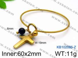 Stainless Steel Gold-plating Bangle - KB102085-Z