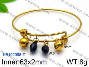 Stainless Steel Gold-plating Bangle - KB102098-Z