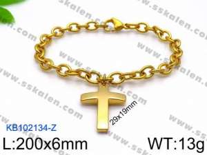 Stainless Steel Gold-plating Bracelet - KB102134-Z