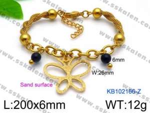 Stainless Steel Gold-plating Bracelet - KB102166-Z