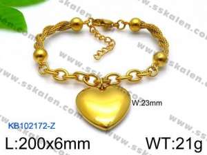 Stainless Steel Gold-plating Bracelet - KB102172-Z