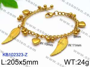 Stainless Steel Gold-plating Bracelet - KB102323-Z