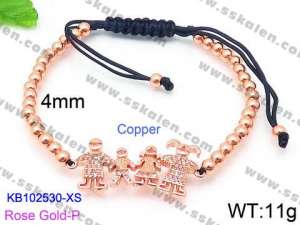 Stainless Steel with Copper Bracelet - KB102530-XS