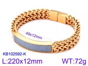 Stainless Steel Gold-plating Bracelet - KB102592-K