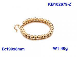 Stainless Steel Gold-plating Bracelet - KB102679-Z