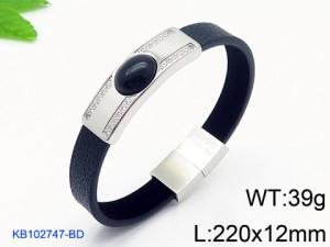 Leather Bracelet - KB102747-BD