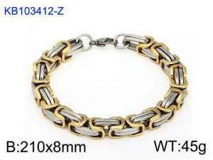 Stainless Steel Gold-plating Bracelet - KB103412-Z