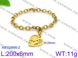 Stainless Steel Gold-plating Bracelet - KB103695-Z