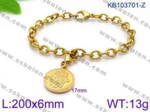 Stainless Steel Gold-plating Bracelet - KB103701-Z