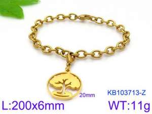 Stainless Steel Gold-plating Bracelet - KB103713-Z