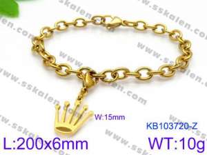 Stainless Steel Gold-plating Bracelet - KB103720-Z