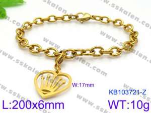 Stainless Steel Gold-plating Bracelet - KB103721-Z