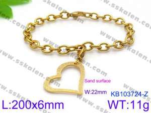 Stainless Steel Gold-plating Bracelet - KB103724-Z