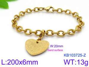 Stainless Steel Gold-plating Bracelet - KB103725-Z