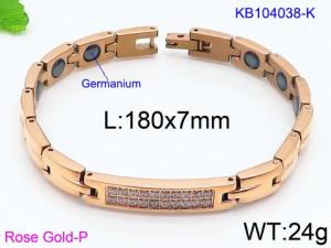 Stainless Steel Stone Bracelet - KB104038-K