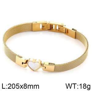 Stainless Steel Gold-plating Bracelet - KB104044-K