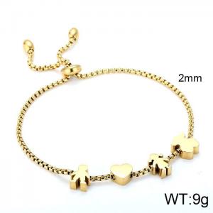 Stainless Steel Gold-plating Bracelet - KB104063-K