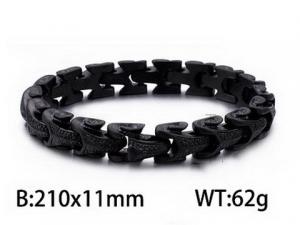 Stainless Steel Black-plating Bracelet - KB104619-K