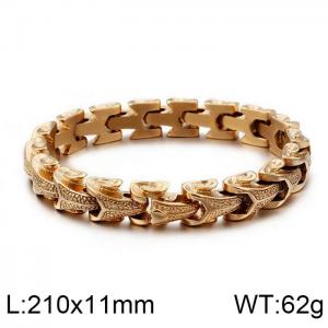 Stainless Steel Gold-plating Bracelet - KB104622-K