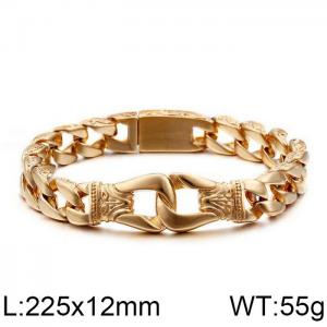 Stainless Steel Gold-plating Bracelet - KB104624-K