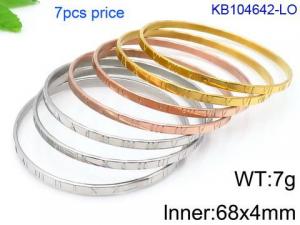 Stainless Steel Gold-plating Bangle - KB104642-LO