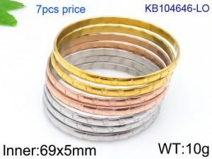 Stainless Steel Gold-plating Bangle - KB104646-LO