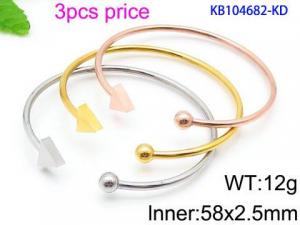 Stainless Steel Gold-plating Bangle - KB104682-KD