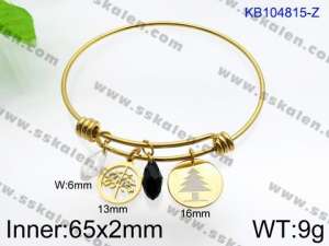 Stainless Steel Gold-plating Bangle - KB104815-Z