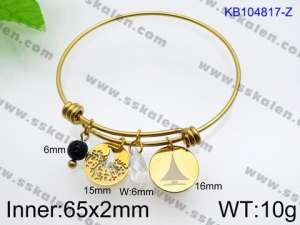 Stainless Steel Gold-plating Bangle - KB104817-Z
