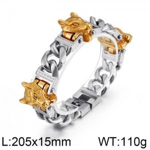 Stainless Steel Gold-plating Bracelet - KB105160-K