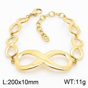 Stainless Steel Gold-plating Bracelet - KB105580-Z