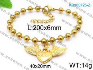 Stainless Steel Gold-plating Bracelet - KB105725-Z