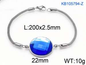 Stainless Steel Stone Bracelet - KB105794-Z