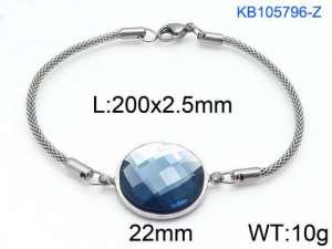 Stainless Steel Stone Bracelet - KB105796-Z