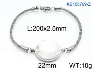 Stainless Steel Stone Bracelet - KB105799-Z