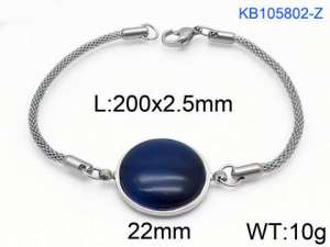 Stainless Steel Stone Bracelet - KB105802-Z