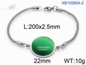 Stainless Steel Stone Bracelet - KB105804-Z