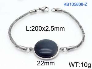 Stainless Steel Stone Bracelet - KB105808-Z
