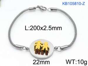 Stainless Steel Gold-plating Bracelet - KB105810-Z