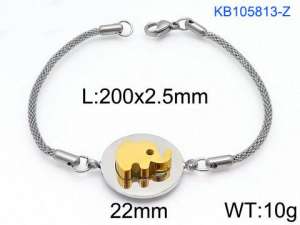 Stainless Steel Gold-plating Bracelet - KB105813-Z