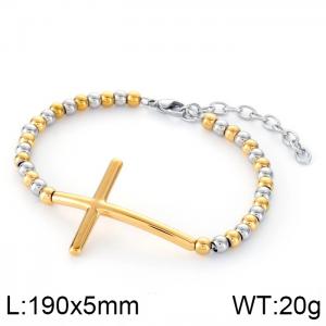 Stainless Steel Gold-plating Bracelet - KB106036-K