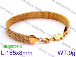 Stainless Steel Gold-plating Bracelet - KB106707-K