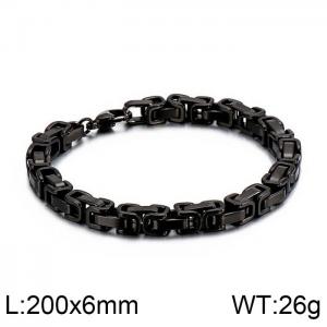Stainless Steel Black-plating Bracelet - KB106723-Z