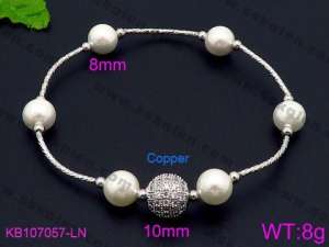 Stainless Steel with Copper Bracelet - KB107057-LN