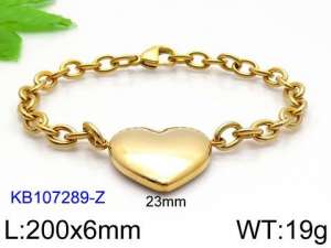 Stainless Steel Gold-plating Bracelet - KB107289-Z