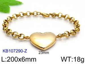 Stainless Steel Gold-plating Bracelet - KB107290-Z